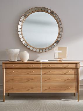 Room Scene: HC1572-70 Hervé Dresser shown in Natural finish.