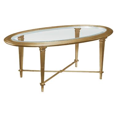 Bristol Oval Cocktail Table Gold Leaf