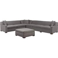 Silhouettes  Sectional M2m Laf Unit With Wide Square Arm