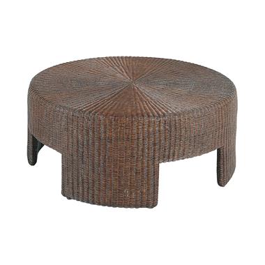 Wicker 48" Dia Cocktail Table - Stocked Finish 