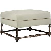 Maud Ottoman With Turned Stretchers