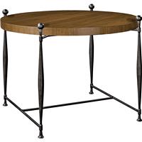 Ionia Side Table With Round Wood Top - S