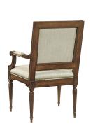 Troutdale King Louis Back Side Chair in Beige/Oak, Solid Wood