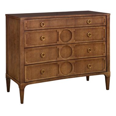 Artisan Curved Front Chest With Drawer Overlay-Ash