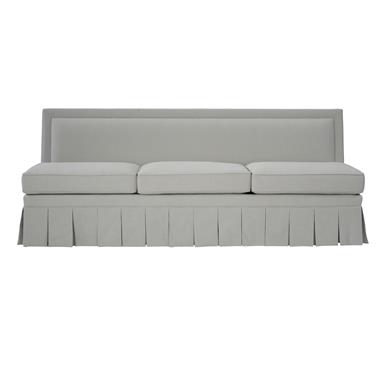 Emmeline Armless Sofa - Kick Pleat Skirt Standard 