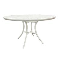 Haret Outdoor Round Dining Table - Cloud White 