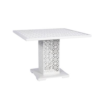 Haret Square Bunching Dining Table-Cloud White