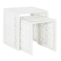 Haret Outdoor Nesting End Table - Cloud White 