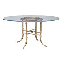 Bask Dining Table With 60" Glass Top